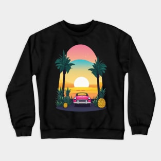 "Dusk Drive: Exploring the Beauty of Twilight Roads" Crewneck Sweatshirt